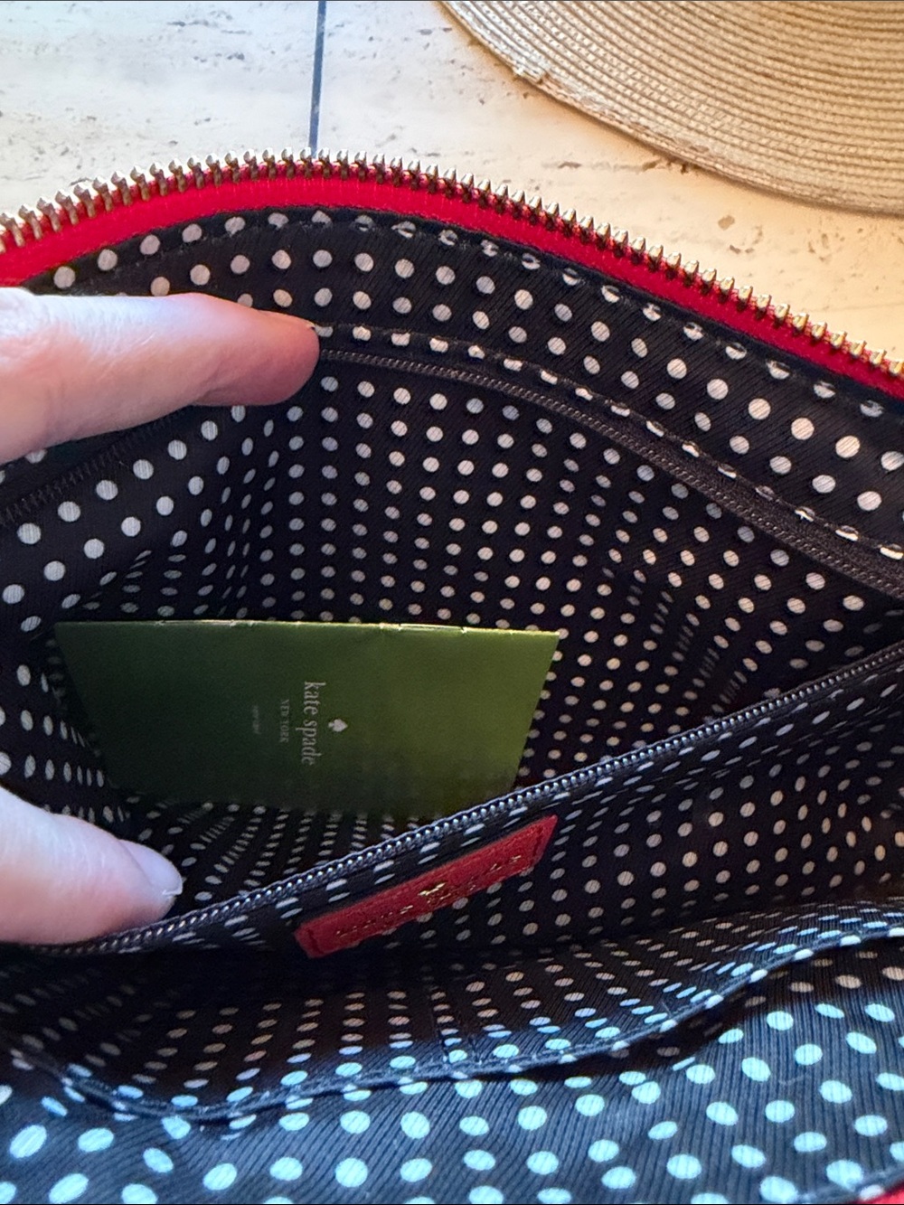 kate spade Red Bow-Accent Adjustable Pebbled Leather Crossbody Bag - Picture 10 of 13